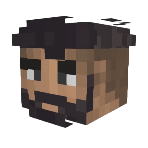 yCrazynn Minecraft avatar head, 3D render