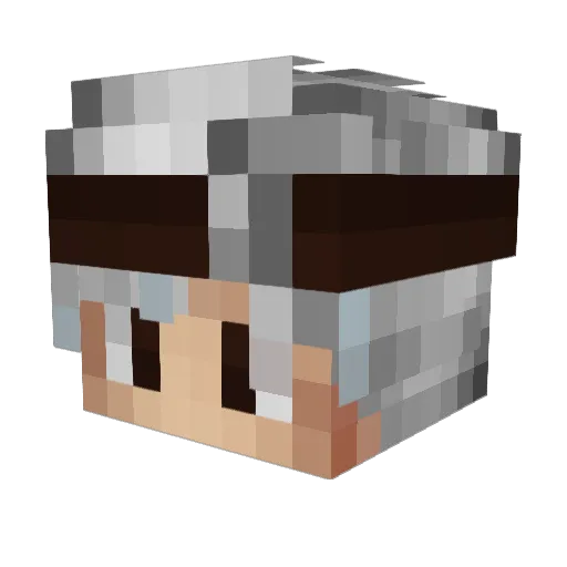 yDaker_ Minecraft avatar head, 3D render