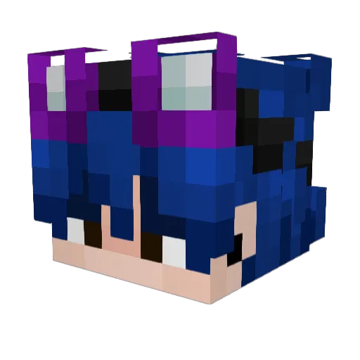yDarKe_ Minecraft avatar head, 3D render