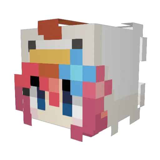 yDarkFireZ Minecraft avatar head, 3D render