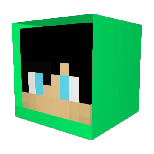 yDashzinPvP Minecraft avatar head, 3D render