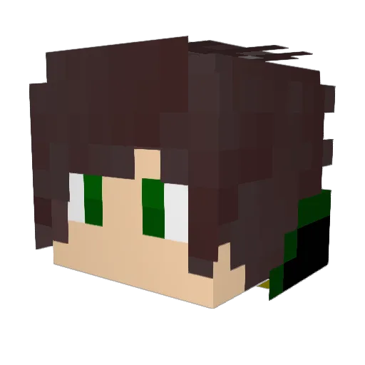 yDuckk Minecraft avatar head, 3D render