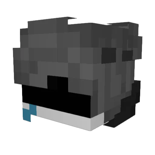 yElikachu Minecraft avatar head, 3D render