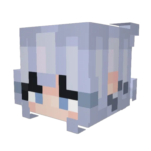 yEmii1 Minecraft avatar head, 3D render