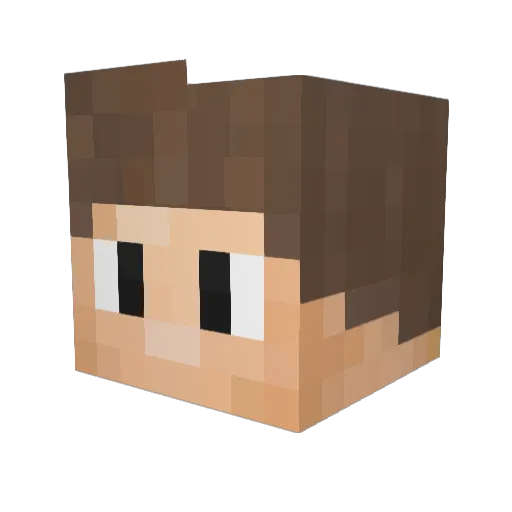 yExist Minecraft avatar head, 3D render