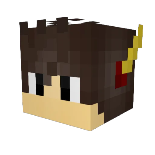 yFlash_PvP Minecraft avatar head, 3D render