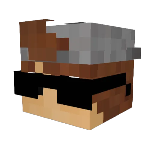 yGuiiih_ Minecraft avatar head, 3D render