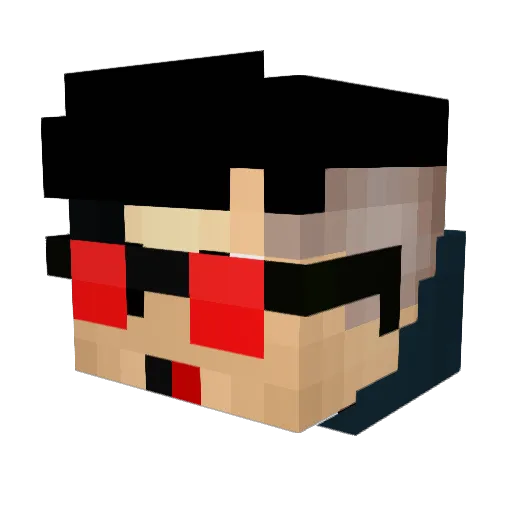 yGustavin Minecraft avatar head, 3D render