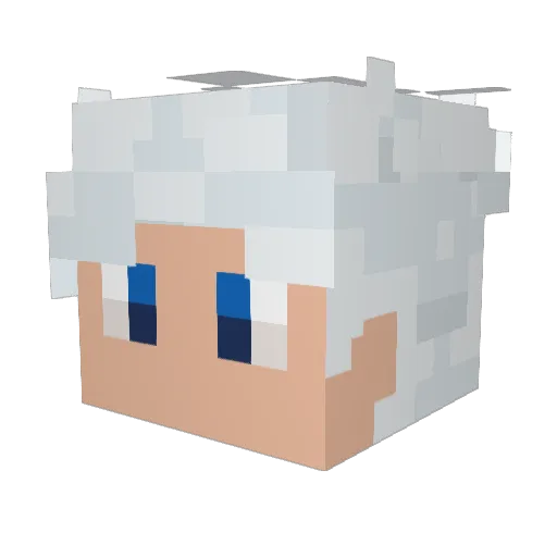yINeks Minecraft avatar head, 3D render