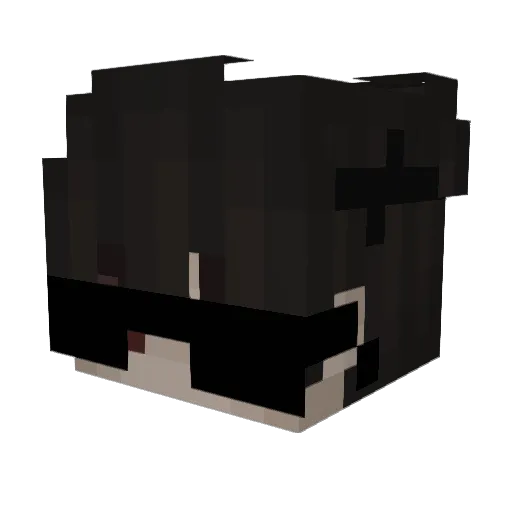 yImux_ Minecraft avatar head, 3D render