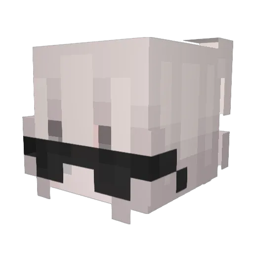 yKaif Minecraft avatar head, 3D render