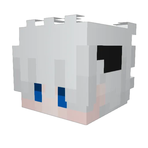 yKashi Minecraft avatar head, 3D render
