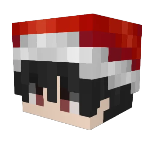 yKduu Minecraft avatar head, 3D render