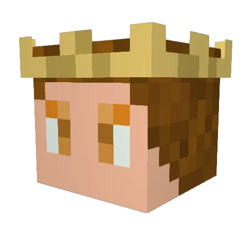 yKeks Minecraft avatar head, 3D render