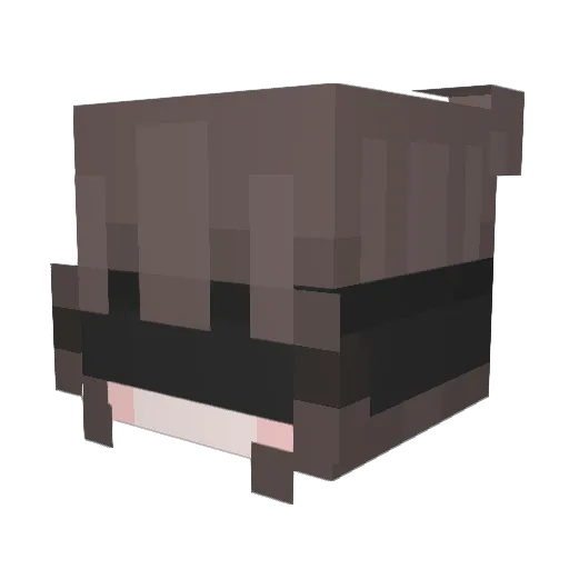 yKirito Minecraft avatar head, 3D render