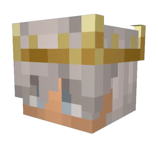 yKoks Minecraft avatar head, 3D render