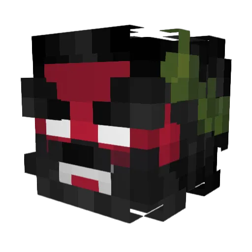 yLivid Minecraft avatar head, 3D render