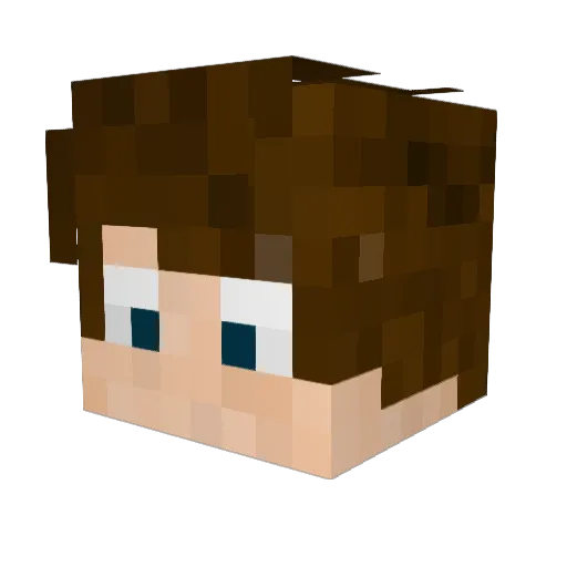 yLucasMC Minecraft avatar head, 3D render