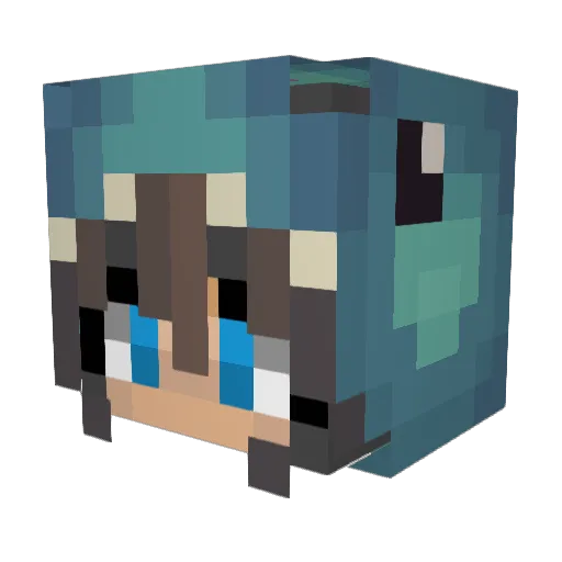 yMabu Minecraft avatar head, 3D render