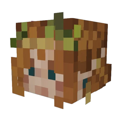 yMakoto150 Minecraft avatar head, 3D render