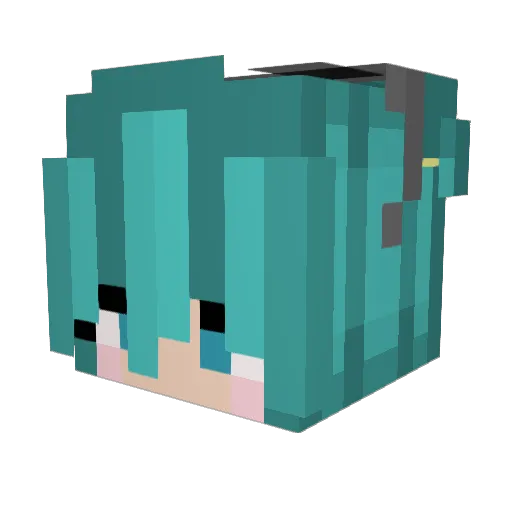 yMel_s2 Minecraft avatar head, 3D render