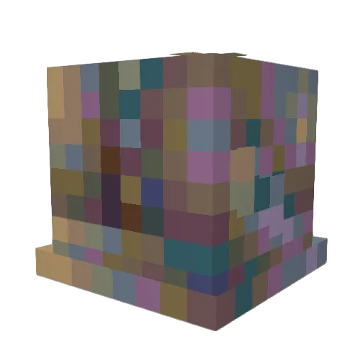 yMoncler Minecraft avatar head, 3D render