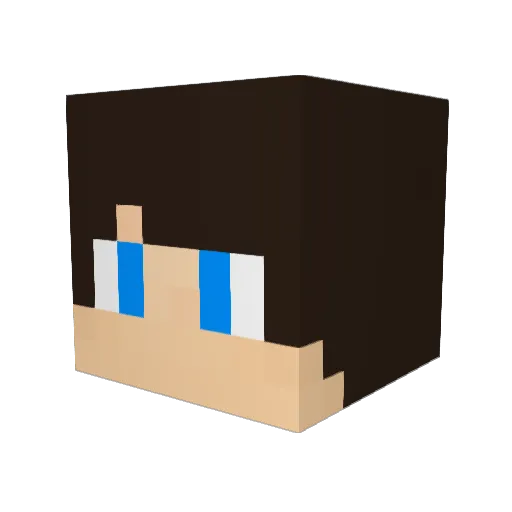 yMonsterOF Minecraft avatar head, 3D render