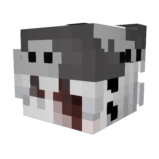 yMvtt Minecraft avatar head, 3D render