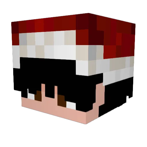 yN1K1 Minecraft avatar head, 3D render