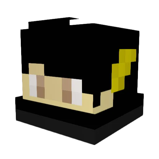 yNatan_ Minecraft avatar head, 3D render