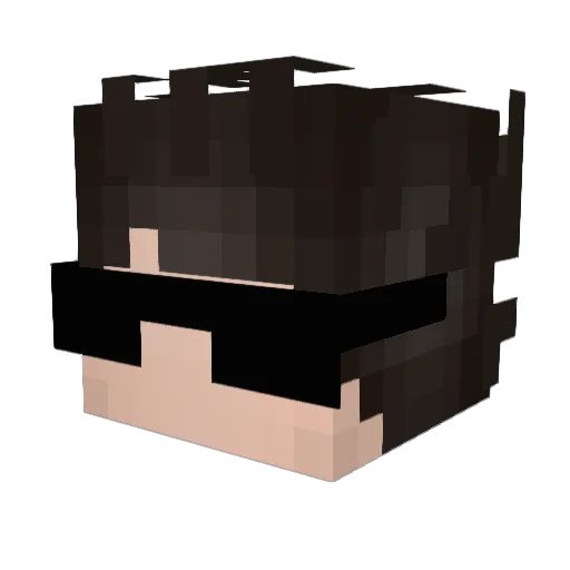 yNerdPvP Minecraft avatar head, 3D render