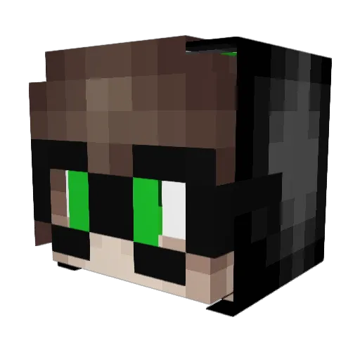 yNixos Minecraft avatar head, 3D render