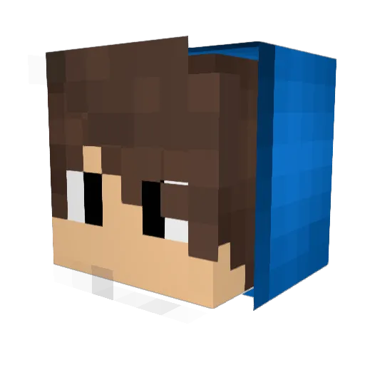 yNuke Minecraft avatar head, 3D render