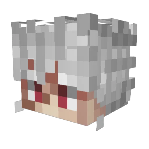 yObitoUchiha Minecraft avatar head, 3D render