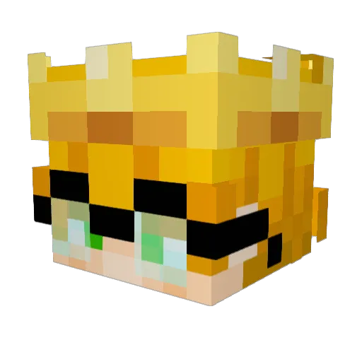 yPrata Minecraft avatar head, 3D render