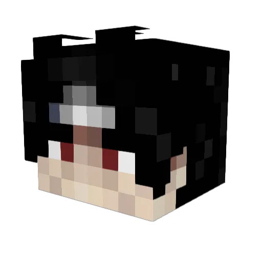 yR4mio Minecraft avatar head, 3D render