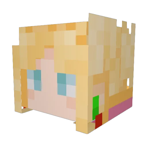 ySakieru Minecraft avatar head, 3D render