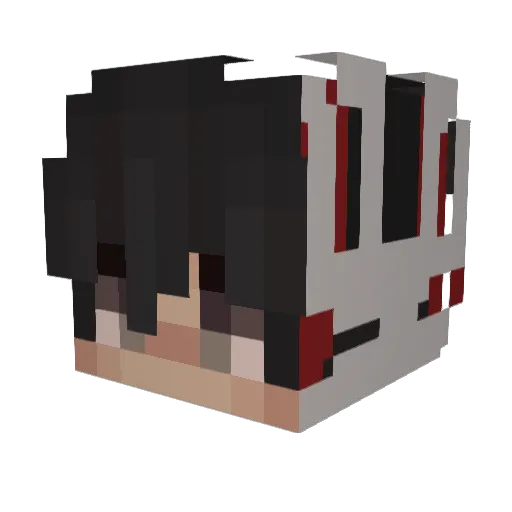 ySecond Minecraft avatar head, 3D render