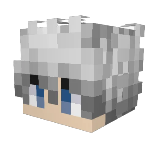 yShineiNouzen Minecraft avatar head, 3D render