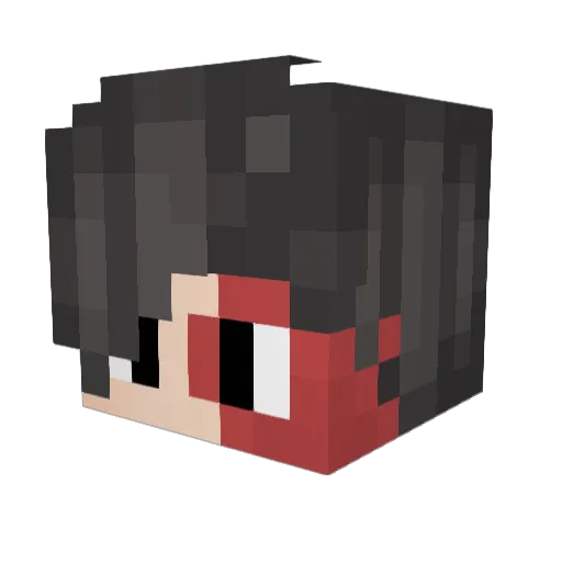 yShxn Minecraft avatar head, 3D render