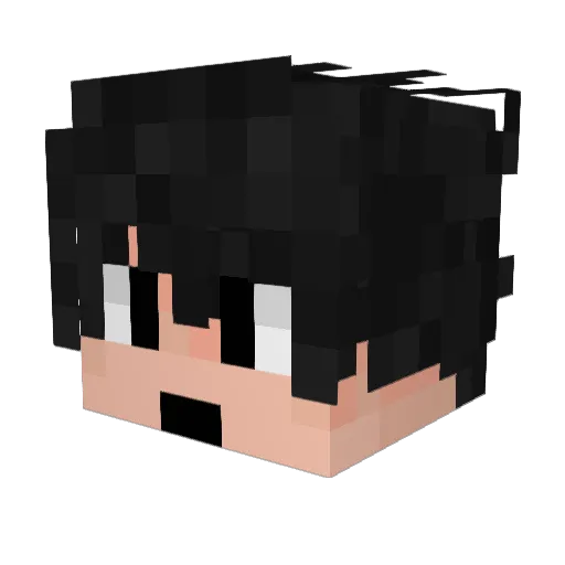ySimms Minecraft avatar head, 3D render