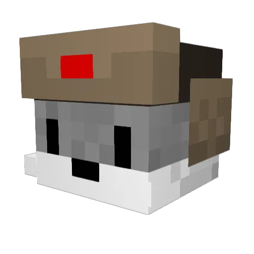 ySpotted Minecraft avatar head, 3D render