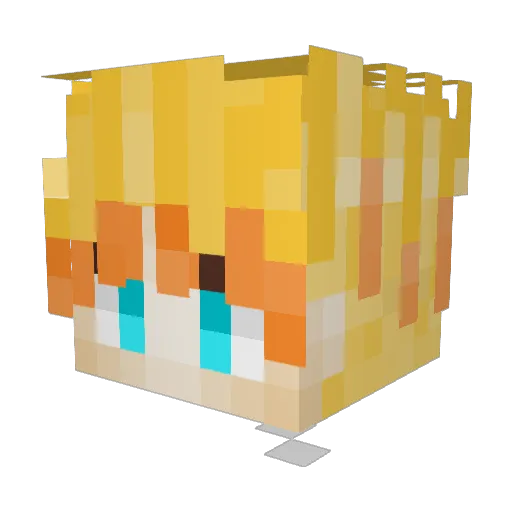 yTipzy Minecraft avatar head, 3D render