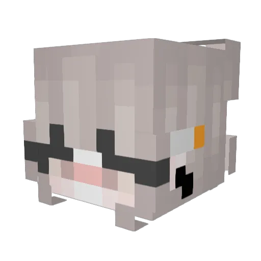 yValenn Minecraft avatar head, 3D render