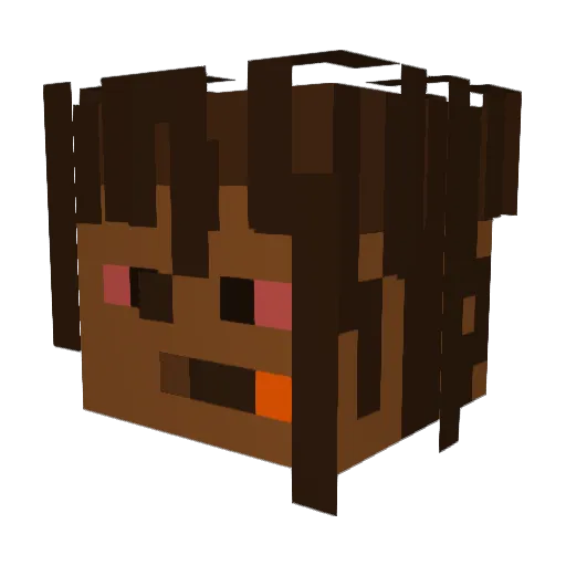 yVequ Minecraft avatar head, 3D render
