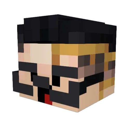 yVituzBr Minecraft avatar head, 3D render