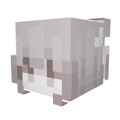 yWA568 Minecraft avatar head, 3D render