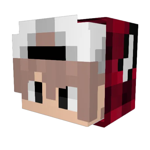yWxve Minecraft avatar head, 3D render