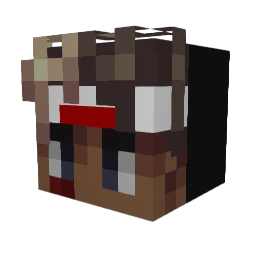 yZ3US Minecraft avatar head, 3D render