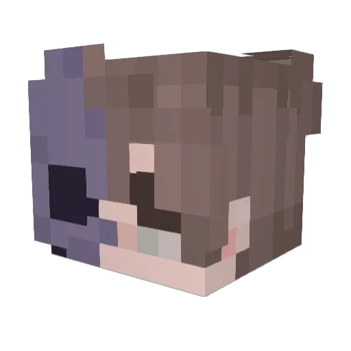 yZakiro Minecraft avatar head, 3D render